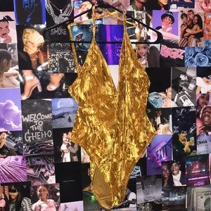 Suade Gold Bodysuit